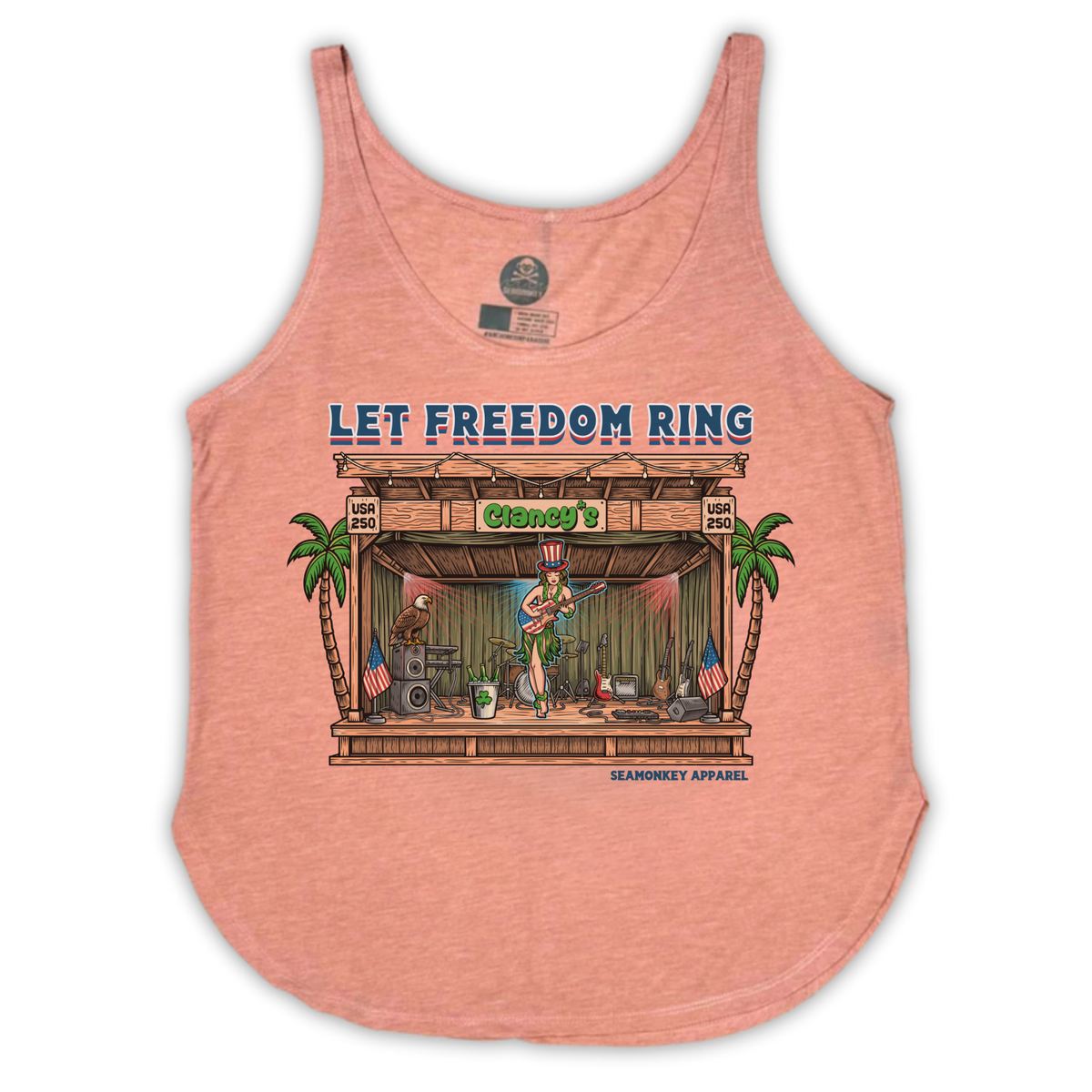 Ladies Clancy's 'Let Freedom Ring' Tank – SeaMonkey Apparel