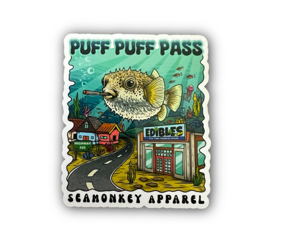 Puff Puff Pass Sticker – SeaMonkey Apparel